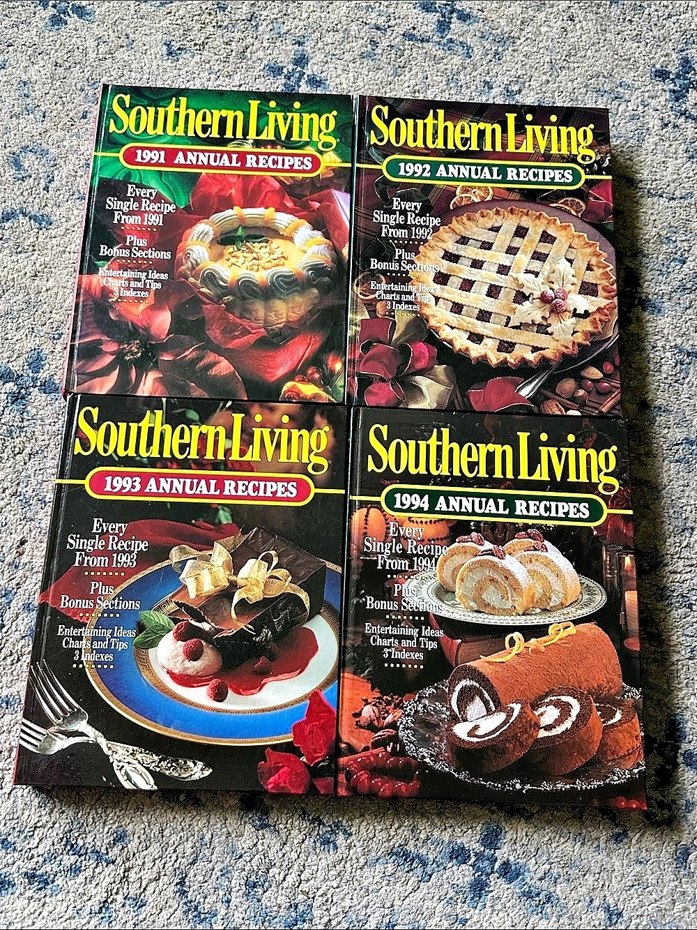 Southern Living Annual Recipes 1991–1994 Cookbook Set 1991-1994